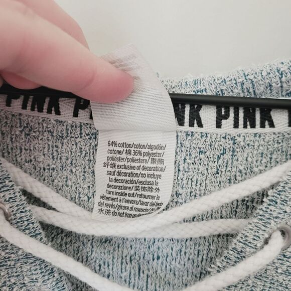 Victoria's Secret PINK Terry Hoodie in Blue Size Medium - Picture 7 of 7